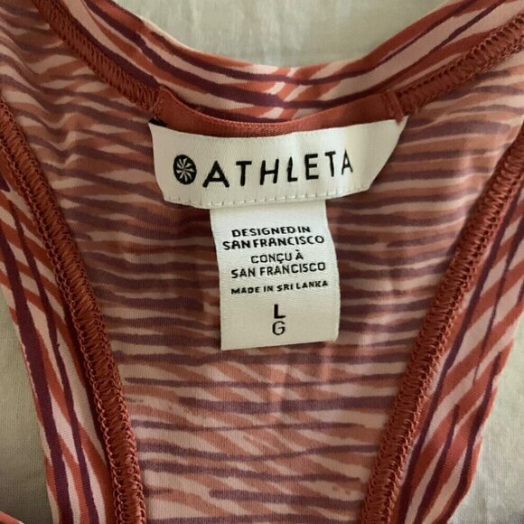 Athleta Ultimate Scoop Tank Top Marled Red Racerback 988027-02 Womens Large - Picture 3 of 6